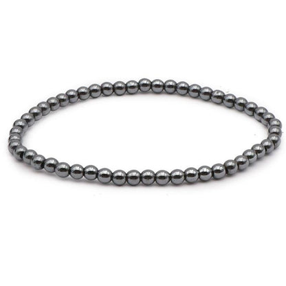 Bracelet Hématite Chine A (boules de 3 - 4mm) - La Boite à Cailloux
