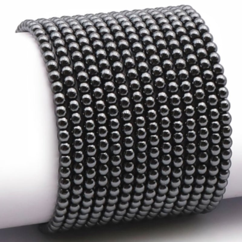 Bracelet Hématite Chine A (boules de 3 - 4mm) - La Boite à Cailloux
