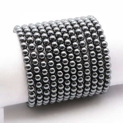 Pulsera de hematita China A (cuentas de 5-6 mm)