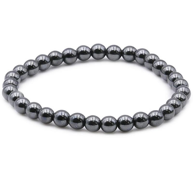 Bracelet Hématite Chine A (boules de 5 - 6mm) - La Boite à Cailloux