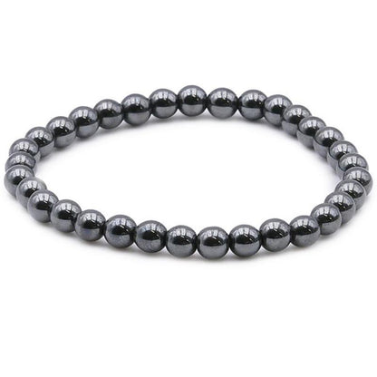 Bracelet Hématite Chine A (boules de 5 - 6mm) - La Boite à Cailloux