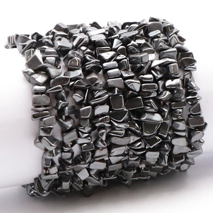 Bracelet Hématite Chine A (perles baroques) - La Boite à Cailloux