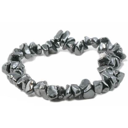 Bracelet Hématite Chine A (perles baroques) - La Boite à Cailloux