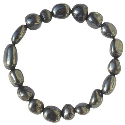 Pulsera de hematita China A (piedras laminadas) - 10-12 mm
