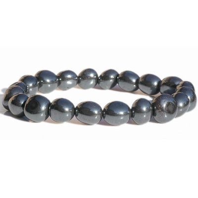 Pulsera de hematita China A (piedras laminadas) - 10-12 mm