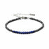 Bracelet hématite lapis lazuli perles facettées argent 925 - La Boite à Cailloux