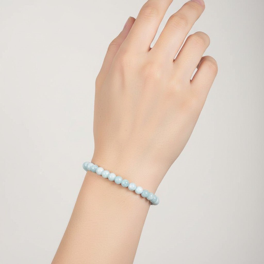 Bracelet hémimorphite Etats-Unis AA (boules 5-6mm) - La Boite à Cailloux