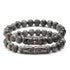 Bracelet homme en larvikite granite de Norvège, perles 7 à 8 mm, grade A