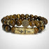 Bracelet homme oeil de tigre Afrique du Sud AA (cercle laiton) - La Boite à Cailloux