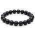 Bracelet Homme: onyx dépoli A (boules 10mm) - La Boite à Cailloux