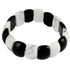 Bracelet howlite et onyx (pierres taillées) - La Boite à Cailloux