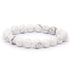 Bracelet howlite Zimbabwe A (boules 10mm) - La Boite à Cailloux