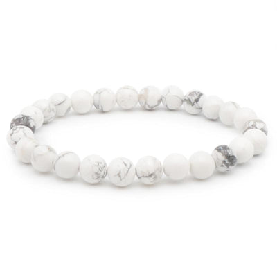Zimbabwe Una pulsera de howlita (bolas de 7-8 mm) - Talla L