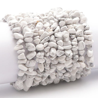 Bracelet howlite Zimbabwe A (perles baroques) - La Boite à Cailloux