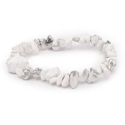 Zimbabwe Una pulsera de howlita (perlas barrocas)