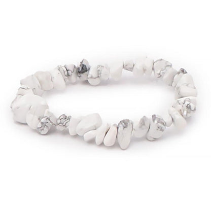 Bracelet howlite Zimbabwe A (perles baroques) - La Boite à Cailloux