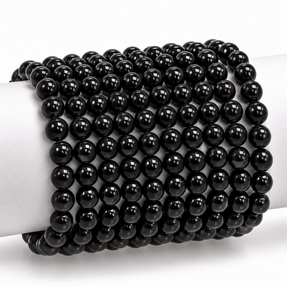 Bracelet hypersthène Canada A (boules 5-6mm) - La Boite à Cailloux