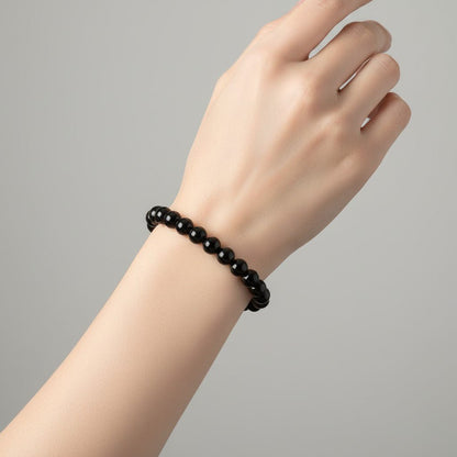 Bracelet hypersthène Canada A (boules 5-6mm) - La Boite à Cailloux