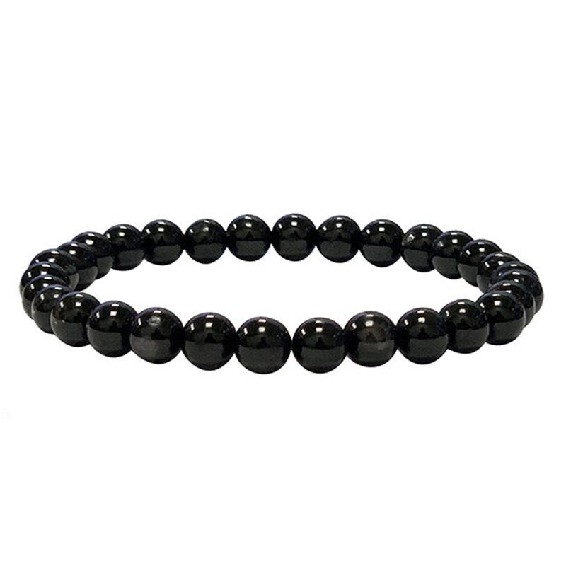 Bracelet hypersthène Canada A (boules 5 - 6mm) - La Boite à Cailloux