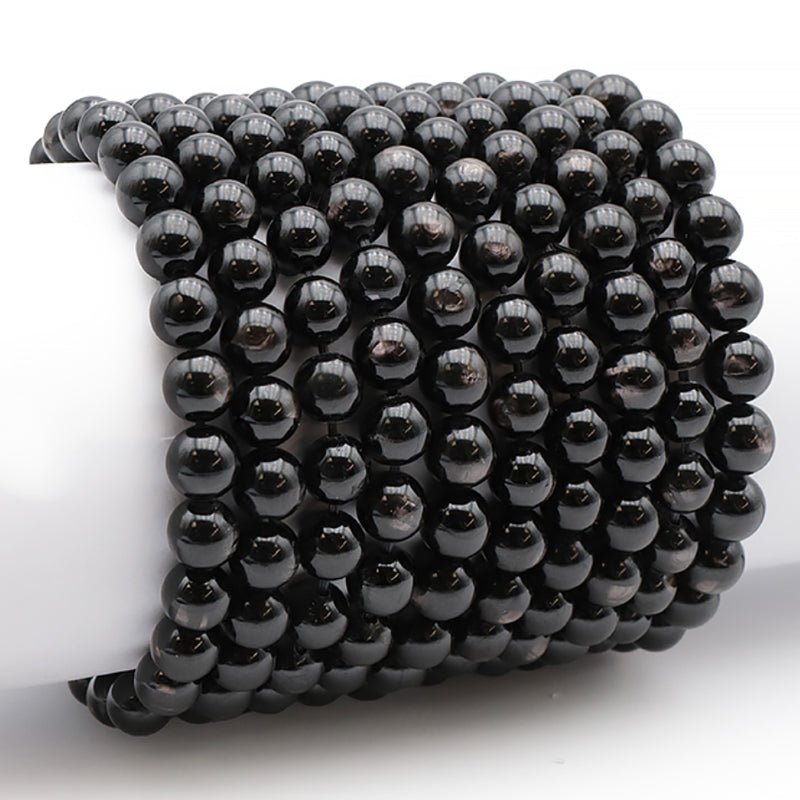Bracelet hypersthène Canada A (boules 7 - 8mm) - La Boite à Cailloux