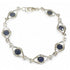 Bracelet iolite (cordierite) Inde AA argent 925 - La Boite à Cailloux