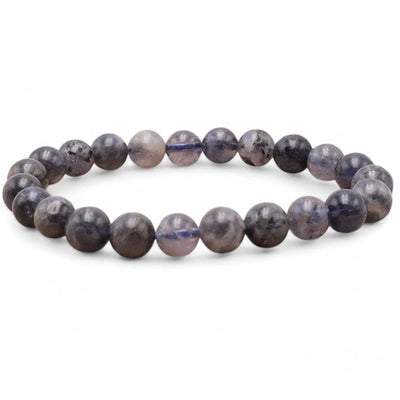 Bracelet iolite (cordiérite) Inde AA (boules 8-9mm)