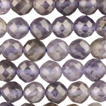 Bracelet iolite Inde A (perles facettées 3 - 4mm) - La Boite à Cailloux