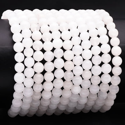 Chinese white jade bracelet A (baroque pearls)
