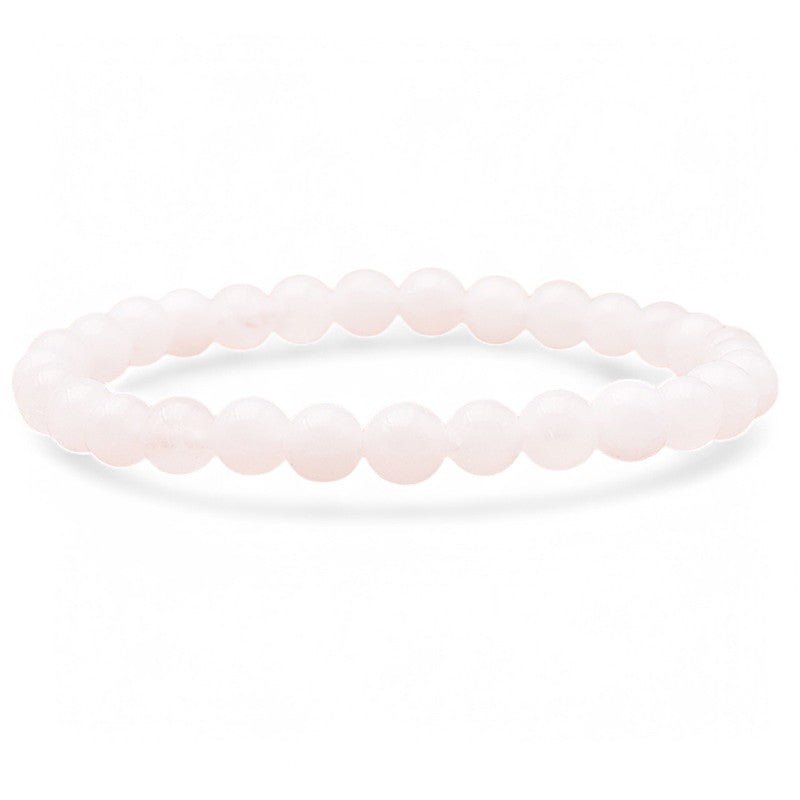 Bracelet jade blanc de Chine A (boules 5 - 6mm) - La Boite à Cailloux