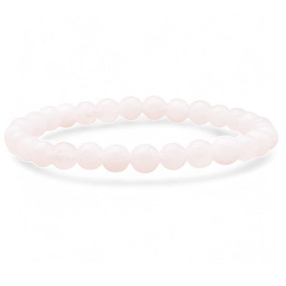Bracelet jade blanc de Chine A (boules 5 - 6mm) - La Boite à Cailloux