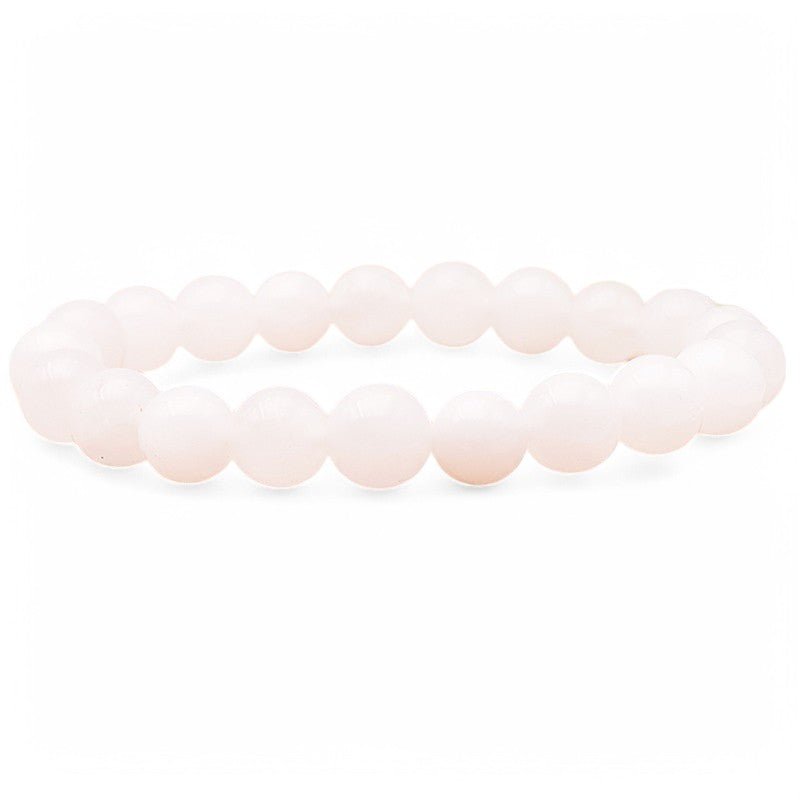 Bracelet jade blanc de Chine A (boules 7 - 8mm) - La Boite à Cailloux