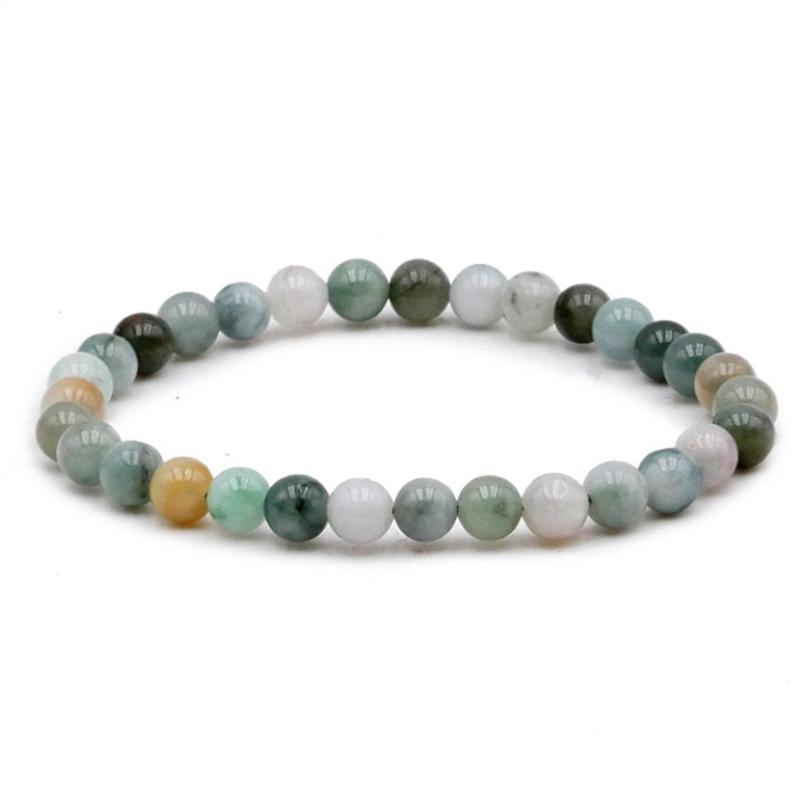 Bracelet jade de Birmanie A (boules 5 - 6mm) - La Boite à Cailloux