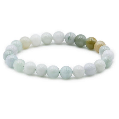 Bracelet jade de Birmanie A (boules 7 - 8mm) - La Boite à Cailloux
