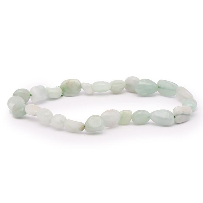 Bracelet jade de Birmanie A (grains 5 - 7mm) - La Boite à Cailloux