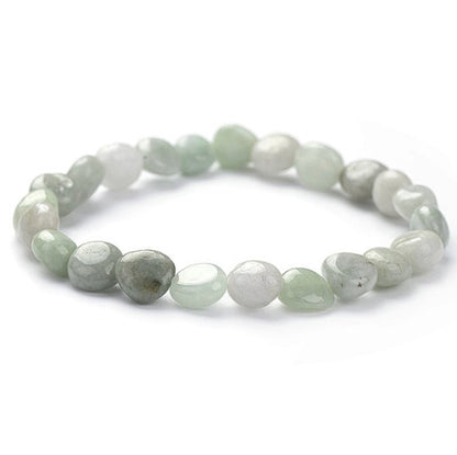 Bracelet jade de Birmanie A (grains 5 - 7mm) - La Boite à Cailloux