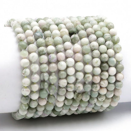 Bracelet jade de Hetian Chine A (boules 5 - 6mm) - La Boite à Cailloux