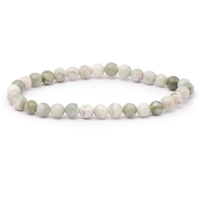 Bracelet jade de Hetian Chine A (boules 5 - 6mm) - La Boite à Cailloux