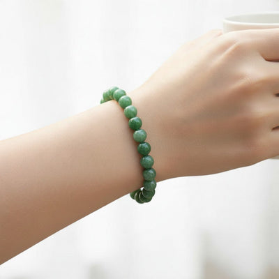 Bracciale in giada nefrite Canada AA (sfere 5-6mm)