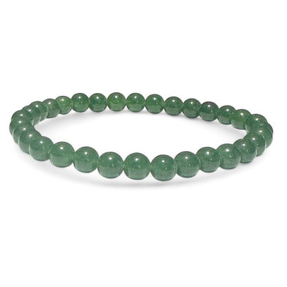 Bracelet jade néphrite Canada AA (boules 5 - 6mm) - La Boite à Cailloux
