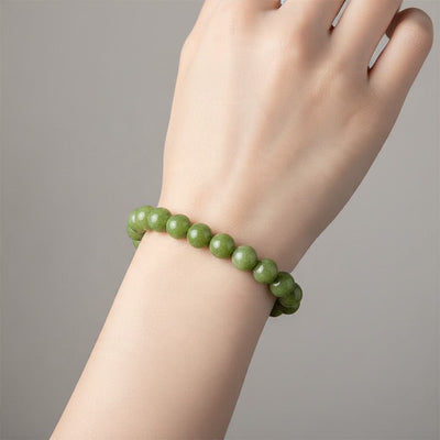 Canadian AA Nephrite Jade Bracelet (7-8mm Balls)
