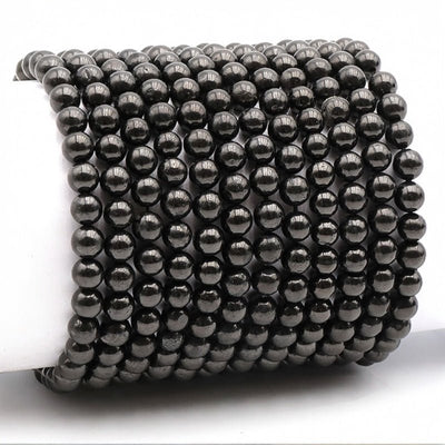 Bracelet jais Mongolie A (boules 5-6mm)