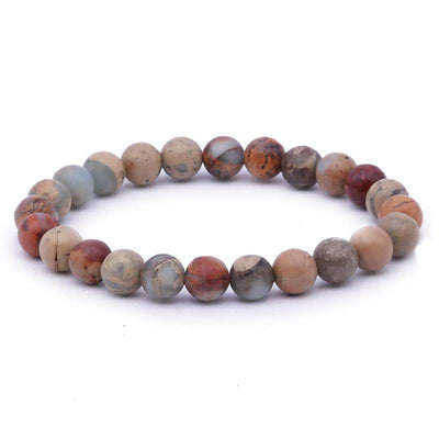 Bracelet jaspe bleu Afrique du Sud A (boules 7-8mm)