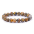 Bracelet jaspe Bumble Bee Indonésie A+ (boules 10mm) - La Boite à Cailloux