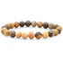 Bracelet jaspe Bumble Bee Indonésie AA (boules 7.5 - 8.5mm) - La Boite à Cailloux