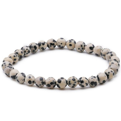 Bracelet jaspe dalmatien Mexique A (boules 5-6mm)