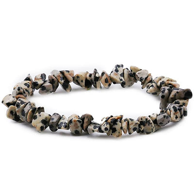 Bracelet jaspe dalmatien Mexique A (perles baroques)