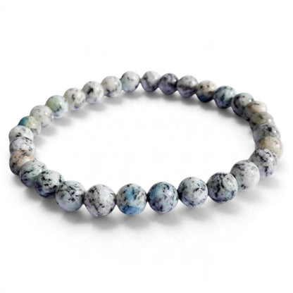 Bracelet jaspe K2 Himalaya A+ (boules 5-6mm) - La Boite à Cailloux