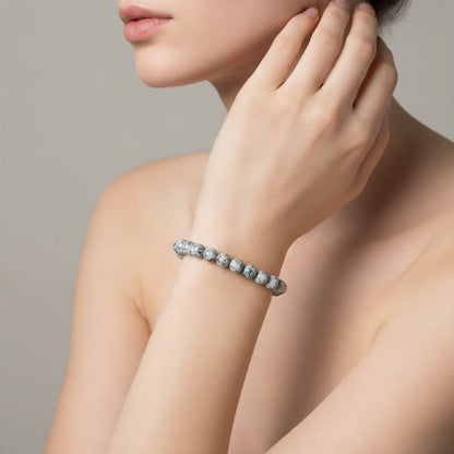 Bracelet jaspe K2 Himalaya A+ (boules 5-6mm) - La Boite à Cailloux