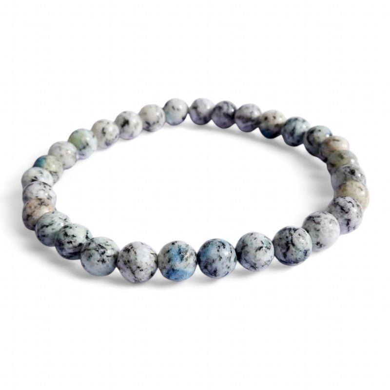 Bracelet jaspe K2 Himalaya A+ (boules 5 - 6mm) - La Boite à Cailloux