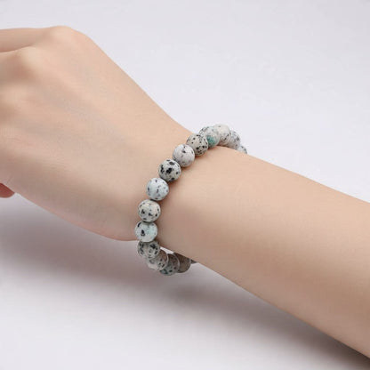 Bracelet jaspe K2 Himalaya A (boules 7-8mm) - La Boite à Cailloux